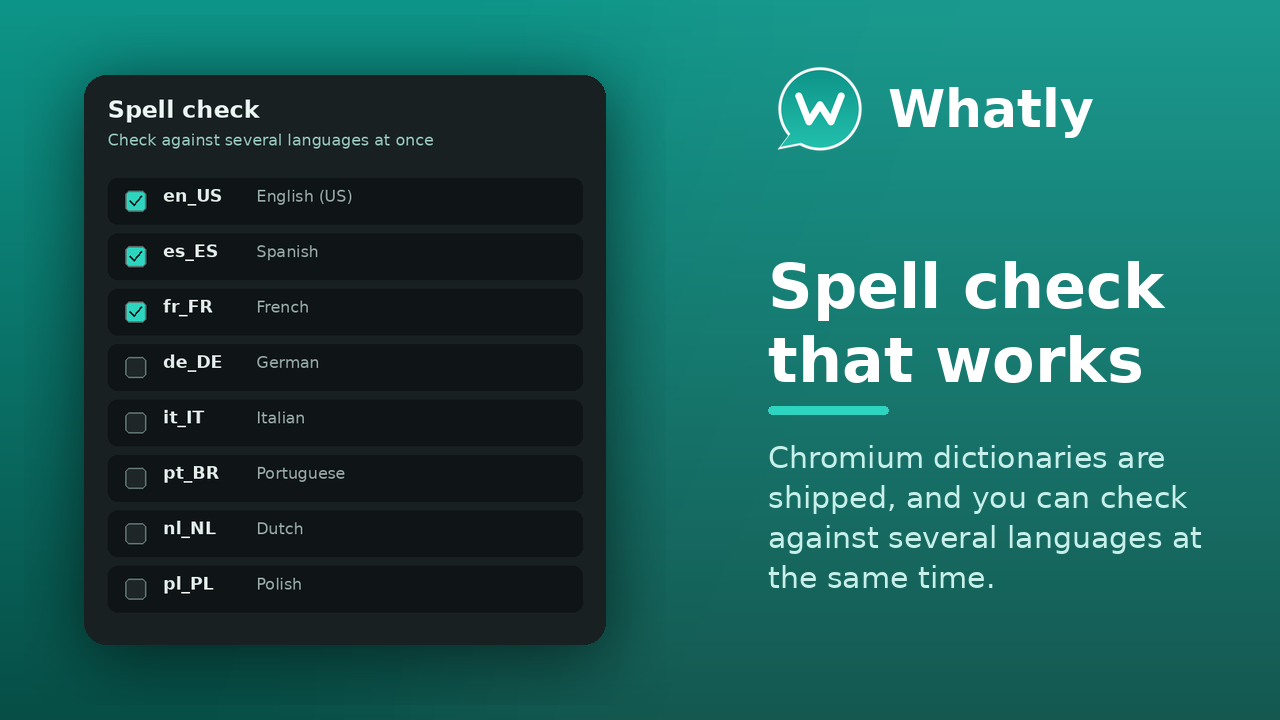 Multi-language spell checker
